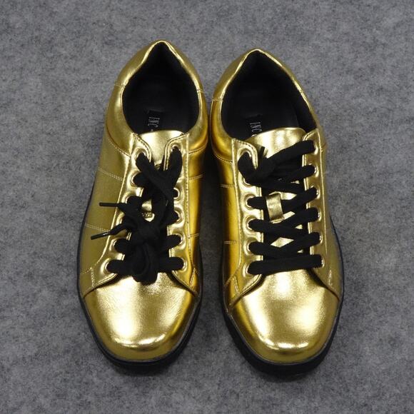 INC International Concepts Shoes‎ Mens 7 M Sneakers Gold Orion Metallic Lace Up - Picture 1 of 14